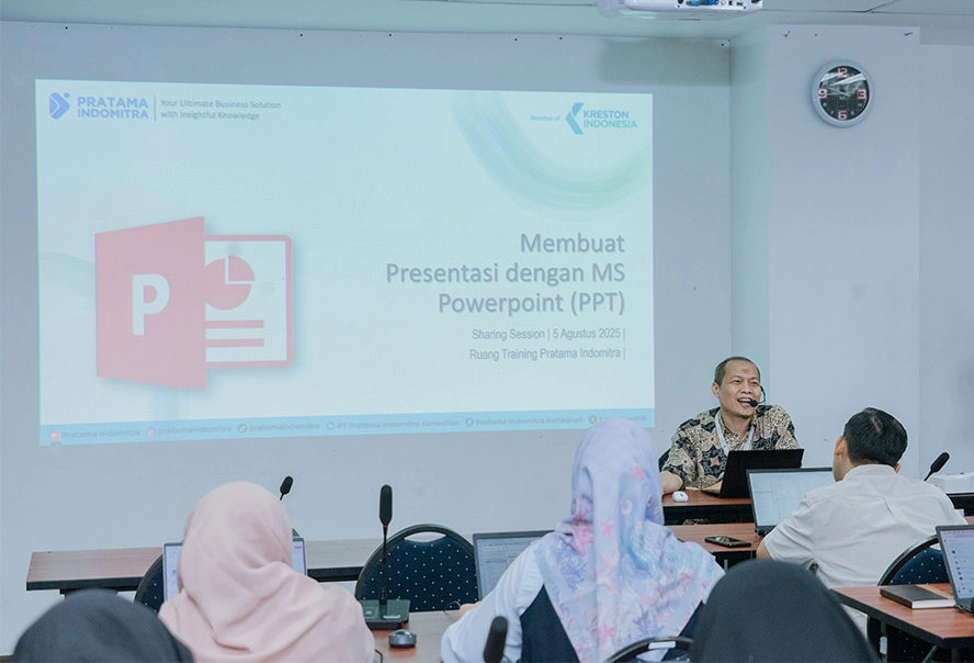 PT Pratama Indomitra Konsultan Mengadakan KBM Sharing Session Pembuatan Microsoft PowerPoint (PPT)